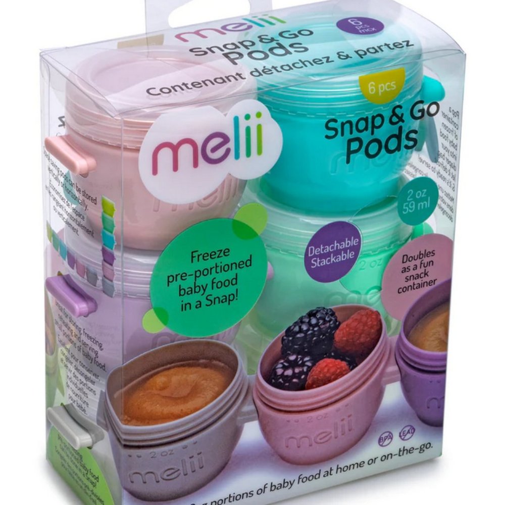Melii Snap & Go Baby Food Freezer Storage Containers & Snack Container